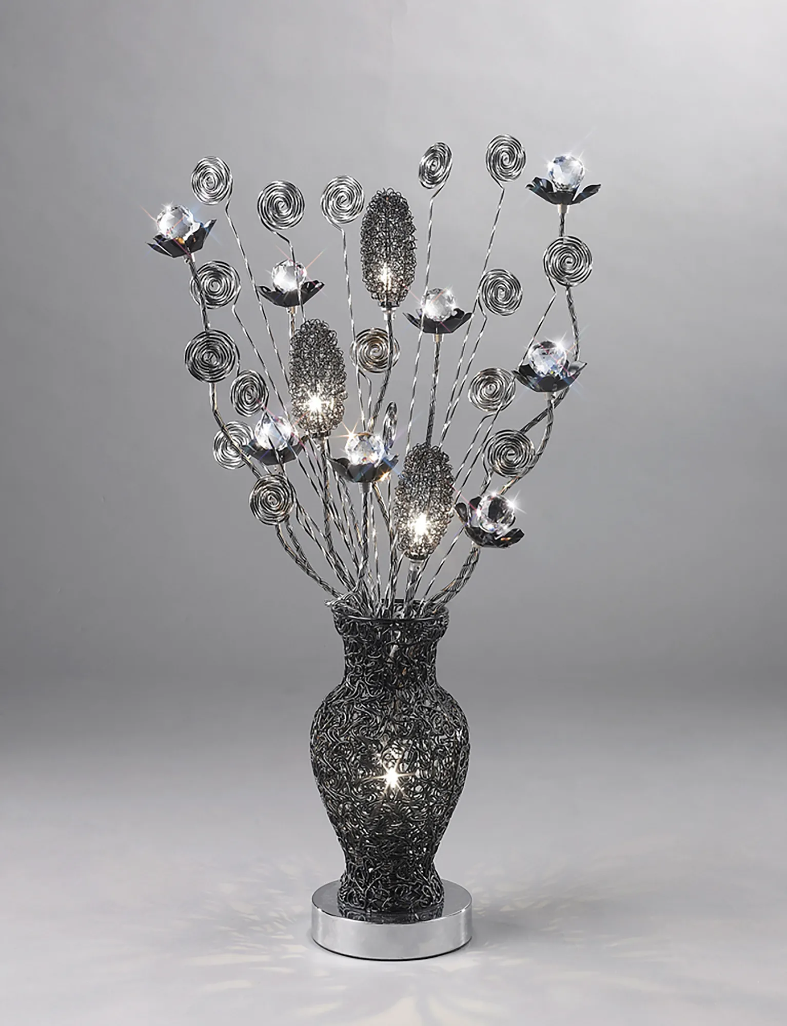 IL70380  Nevada Crystal Table Lamp 4 Light